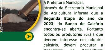 Prefeitura Municipal de Araguacema realiza segunda etapa do ano de 2023, do Banco de Calcário